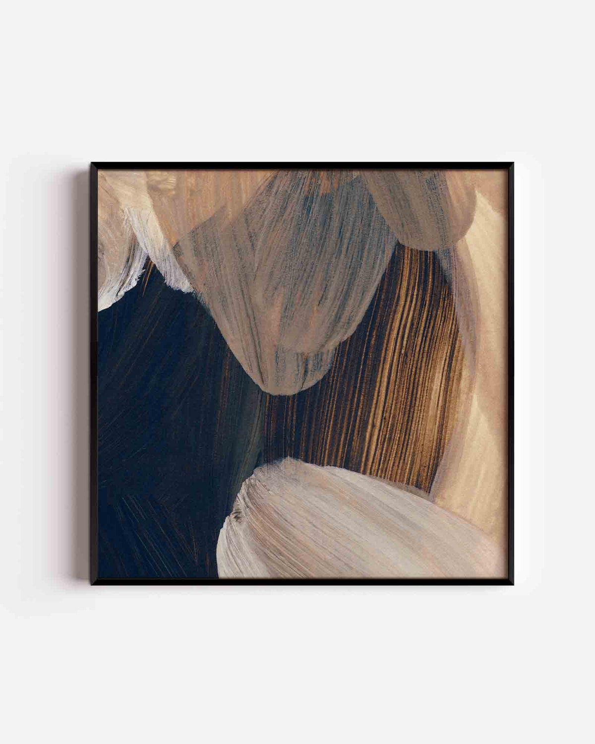 Abstracte penseelstreken – schilderkunst vierkante poster als wanddecoratie