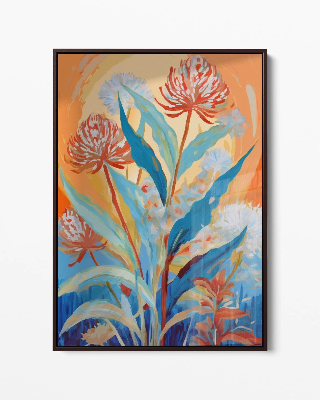 Zonnig Bloemenspektakel – portret kunstwerk als wanddecoratie