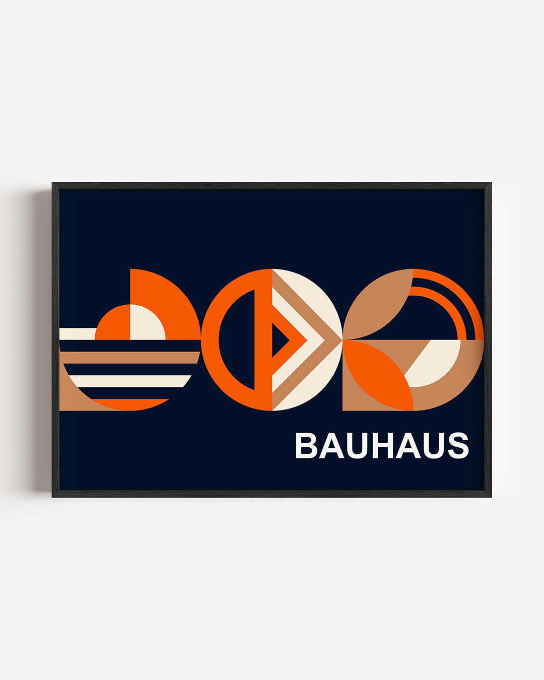 Vormen en vlakkenspel – liggende Bauhaus poster als wanddecoratie