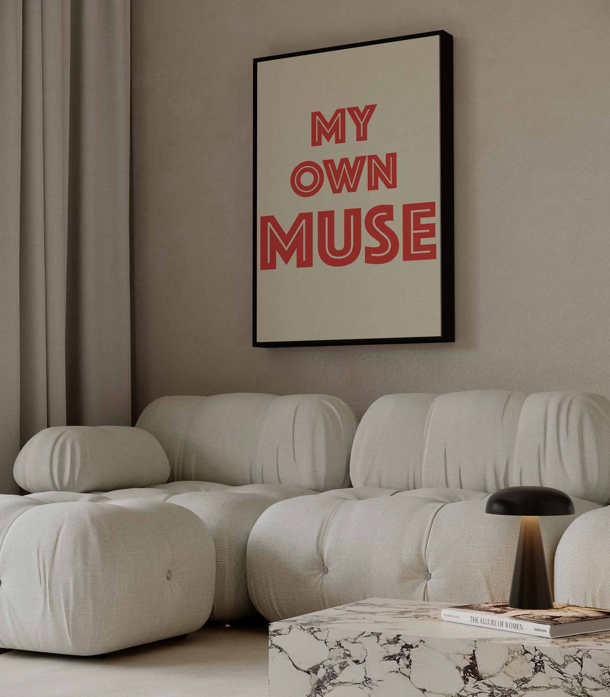 Mijn Eigen Muze Poster – staande wandkunst voor woonkamer of interieur