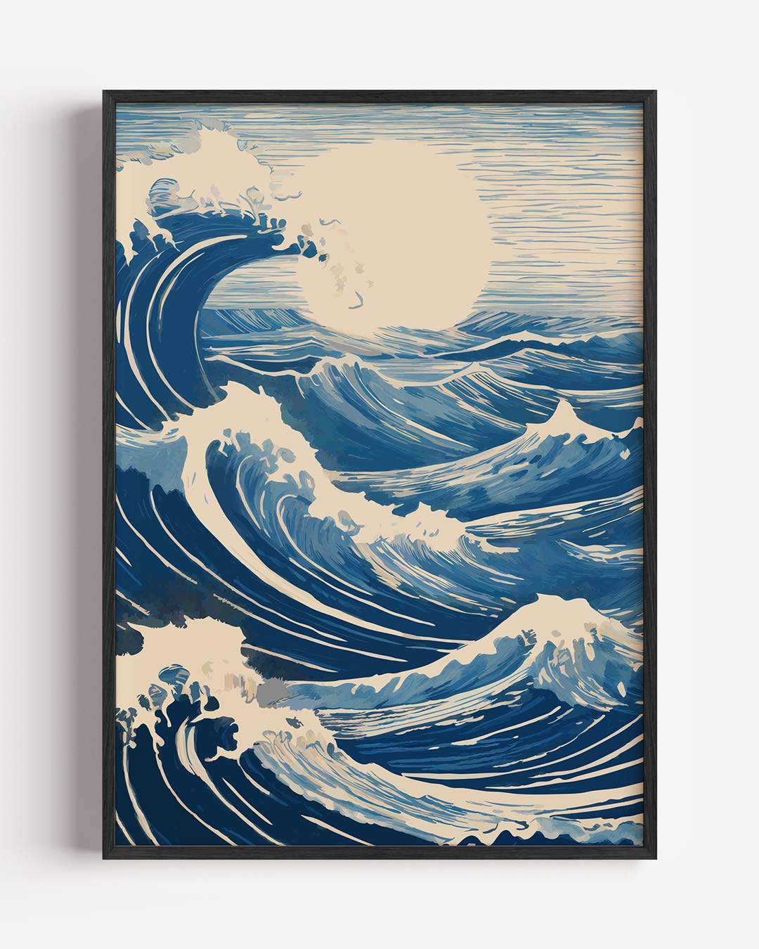 Golvende Oceaankunst – zomer portret poster als wanddecoratie