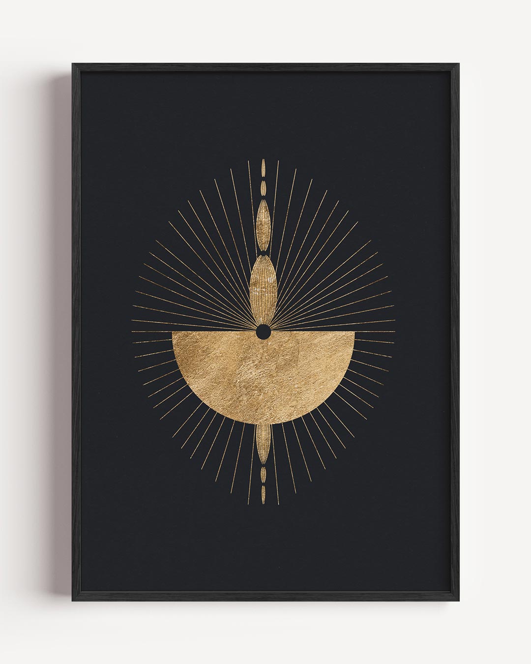 Elegante Gouden Zonsondergang – textuur portret poster als wanddecoratie