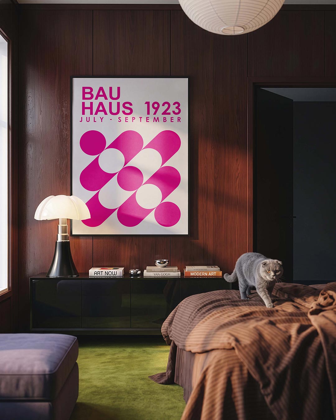 – geometrische Bauhaus poster in staand formaat