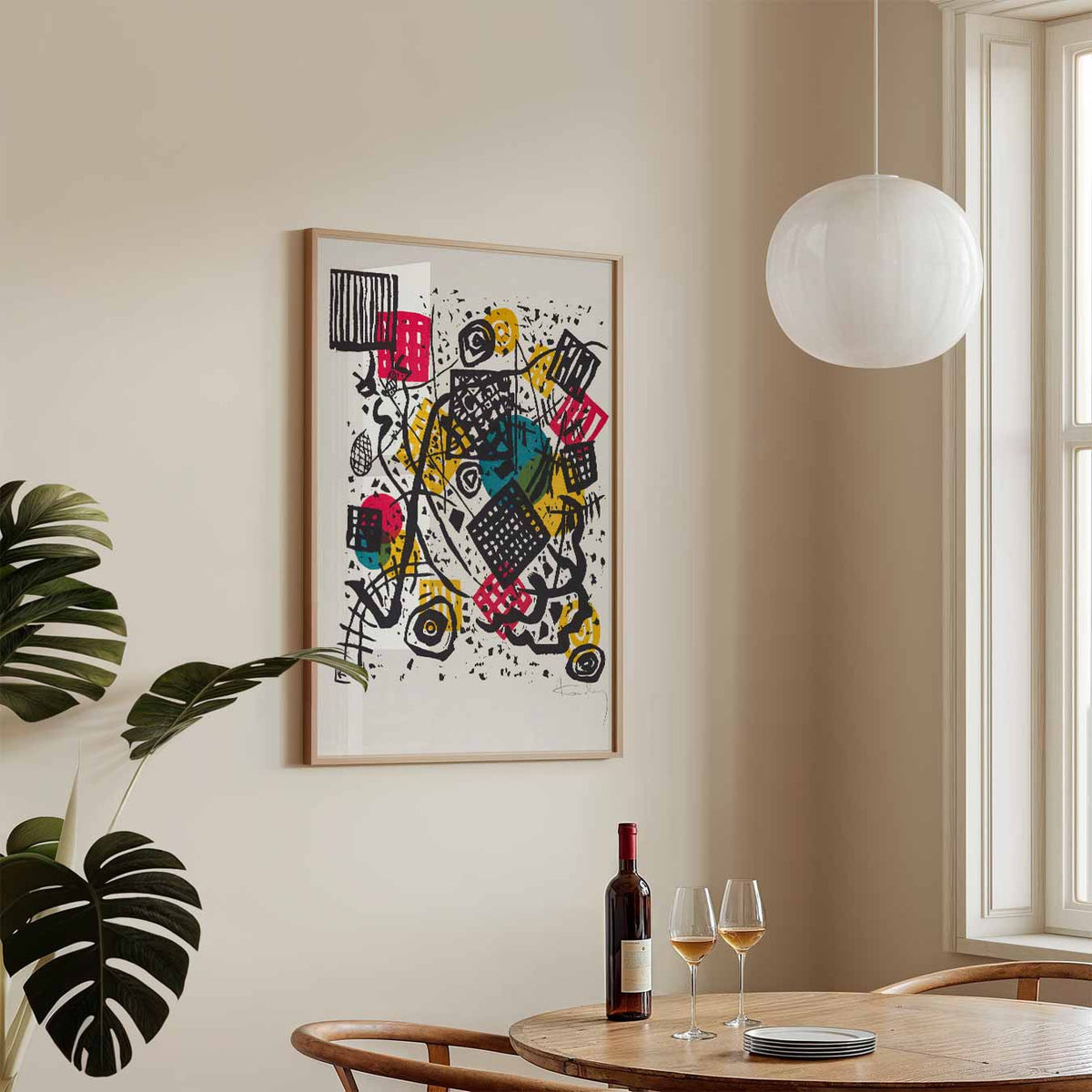 Kandinsky Stijl Abstract – staande Popart wanddecoratie van WallArtistic