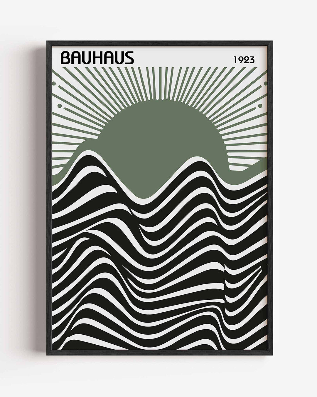 Golvend lijnenspel – staande Bauhaus poster als wanddecoratie