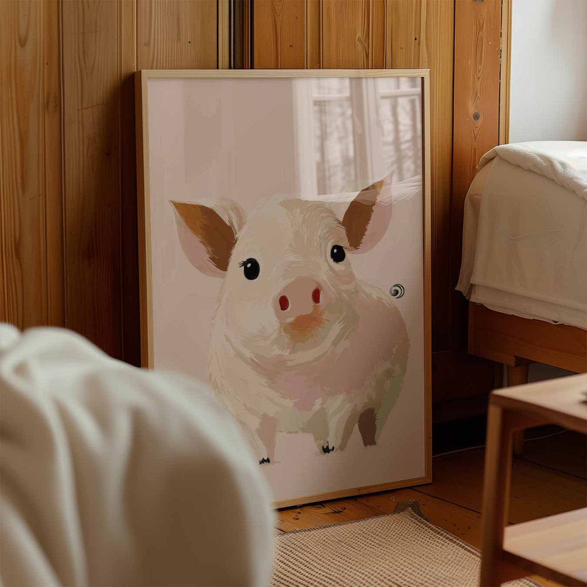 Schattige Varkensposter – kinderposter in staand formaat