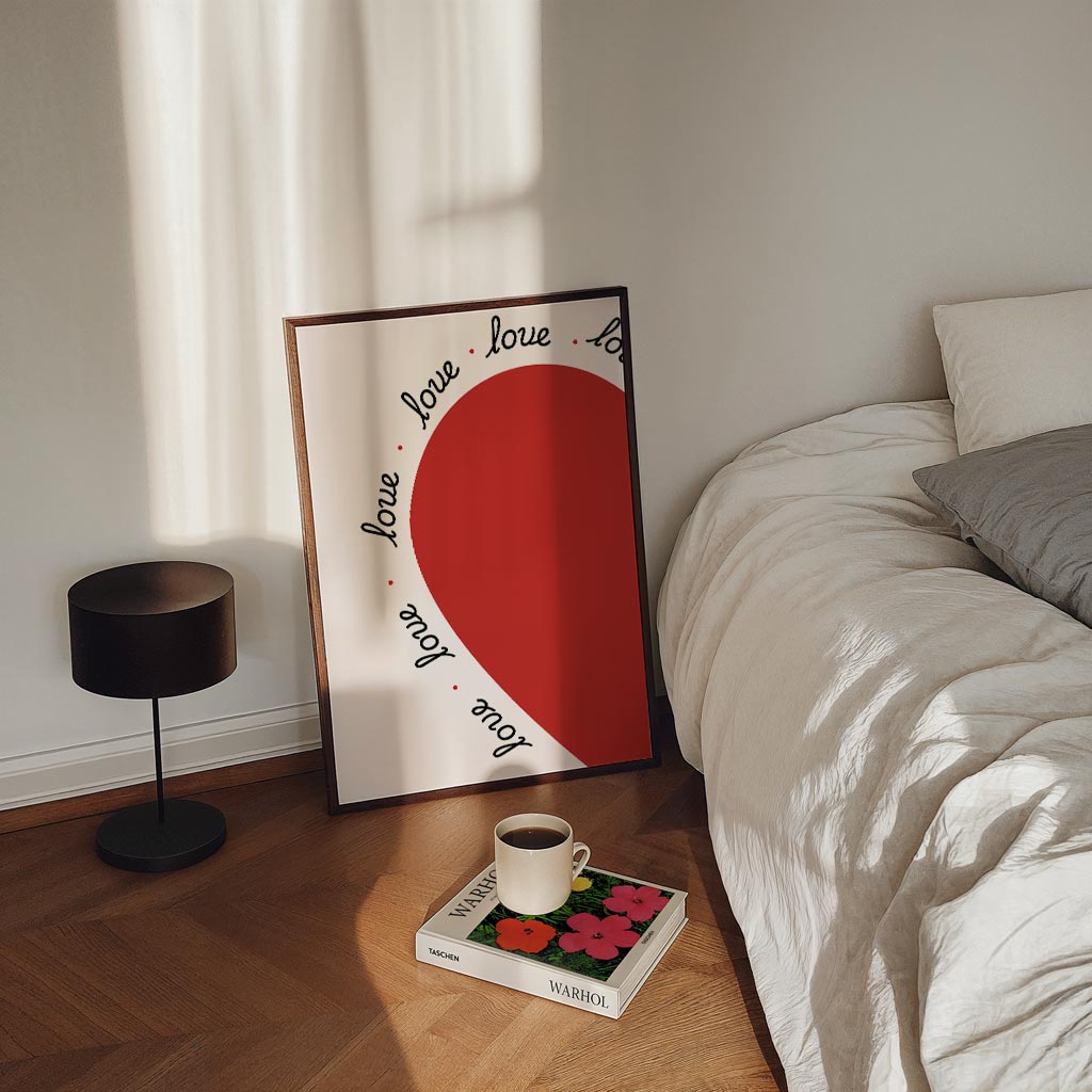 Moderne Liefde – staande zomer wanddecoratie van WallArtistic