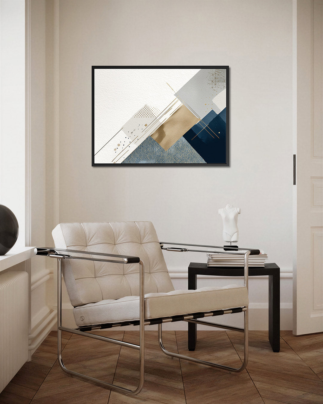 Geometrische compositie – Overlappende – kunstwerk op canvas, dibond of plexiglas