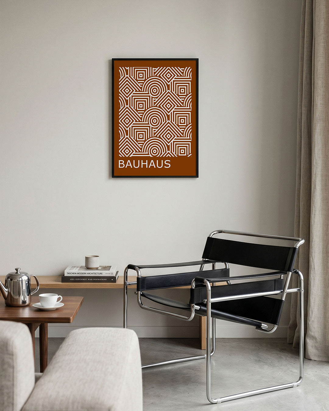 Lijnen en patronen – geometrische Bauhaus poster in staand formaat