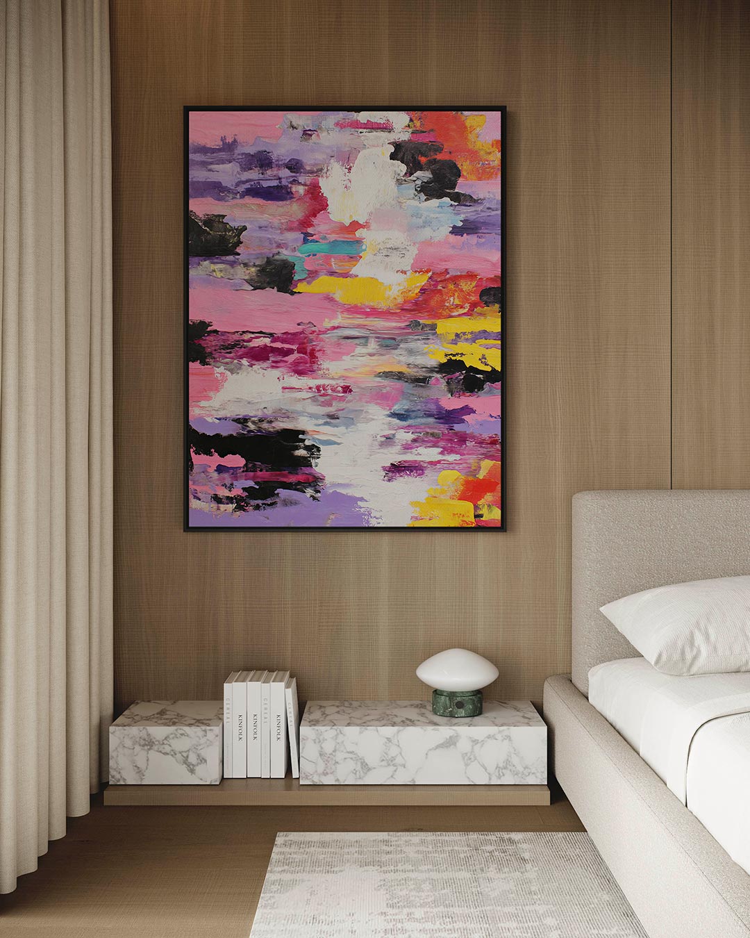 Kleurrijke expressie – kunstwerk op canvas, dibond of plexiglas