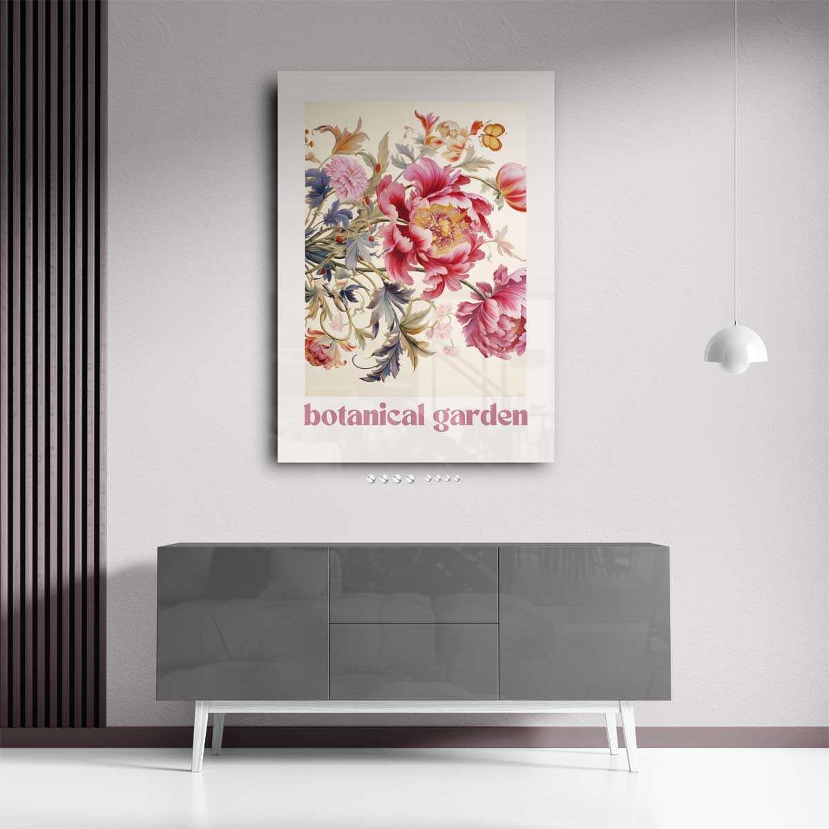 Kleurrijke Bloementuin – plexiglas kunstwerk als wanddecoratie