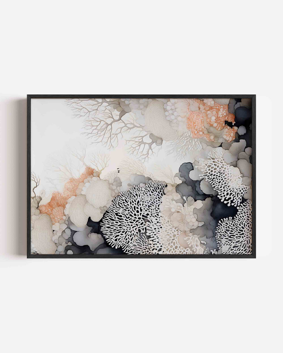 Koraalstructuren – abstracte landscape poster als wanddecoratie