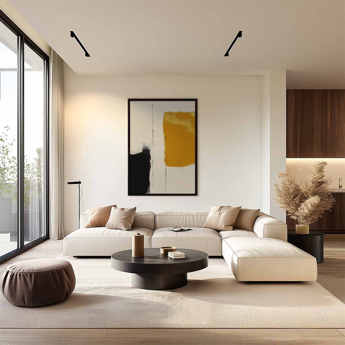 Abstracte Harmonie van Vormen – plexiglas wanddecoratie in portret formaat