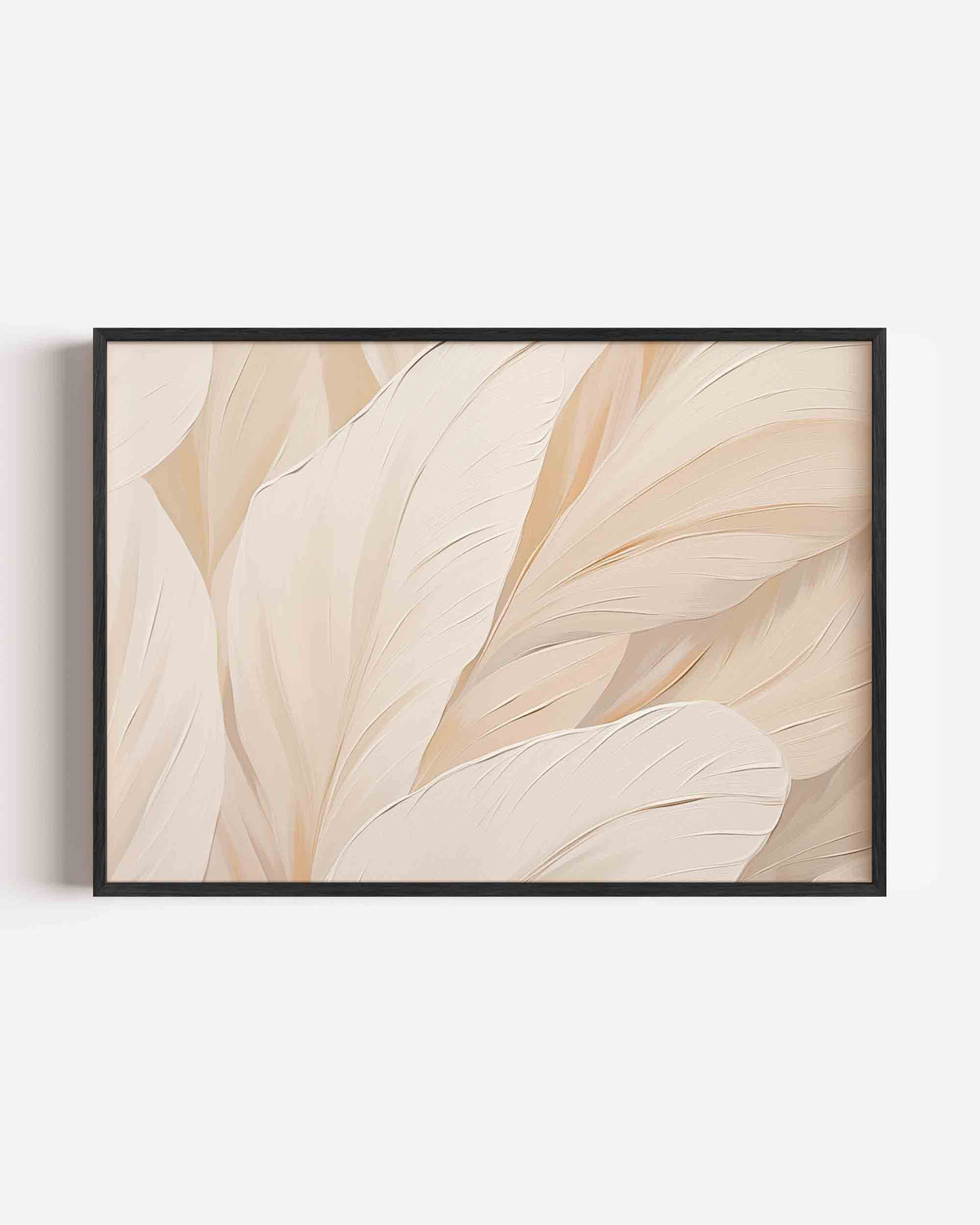 Beige bladeren – bloemen landscape poster als wanddecoratie