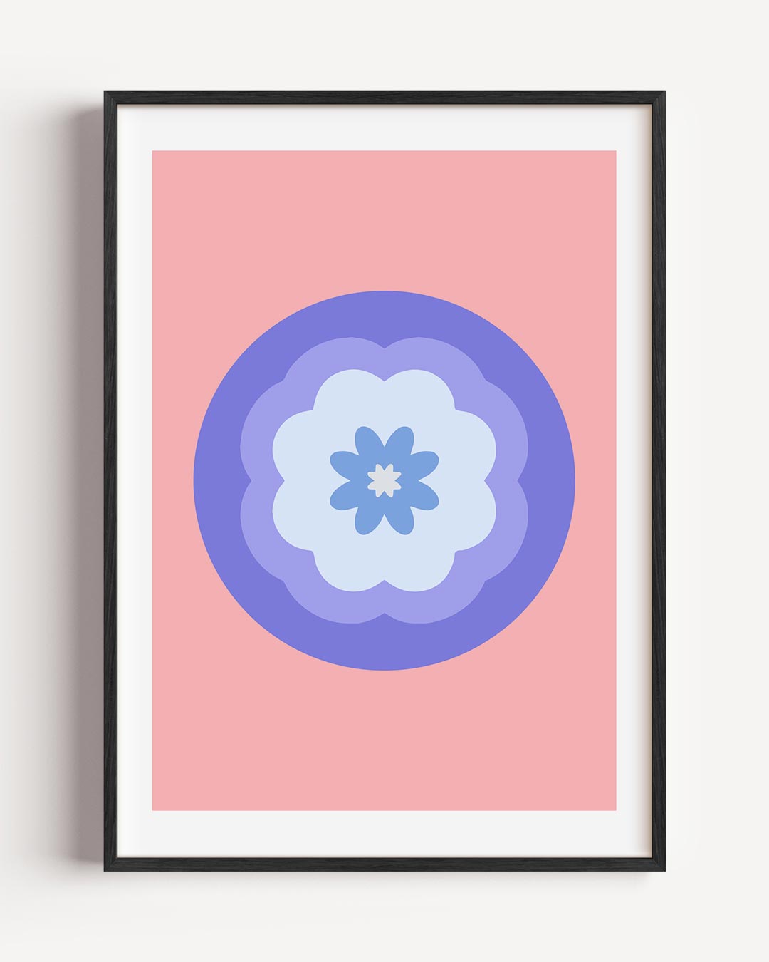 Bloemige Pastel Print – moderne portret poster als wanddecoratie
