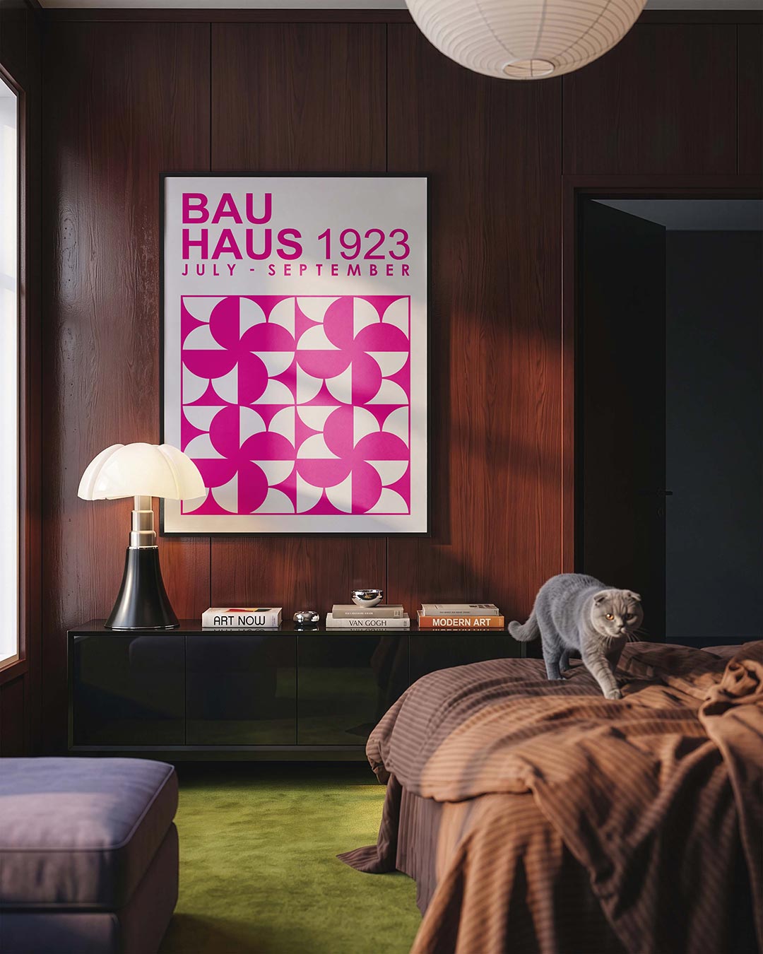 – geometrische Bauhaus poster in staand formaat