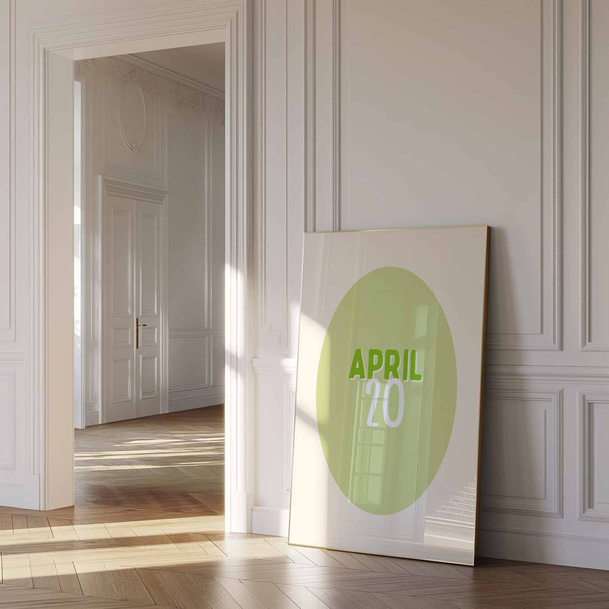 April Minimalistische Kalenderposter – paas poster als vrolijke staande wanddecoratie