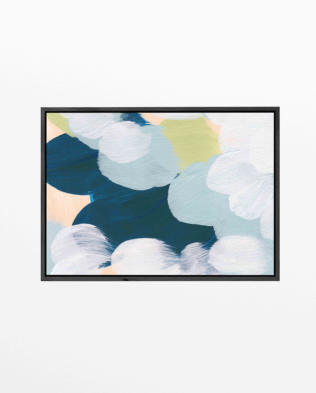 Kleurrijke vormen – liggend wanddecoratie kunstwerk