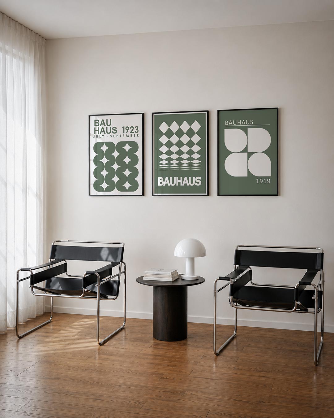 Vorm en ritme posterset – tweede productweergave – deze posterset in drie delen toont een harmonie van ronde vormen en