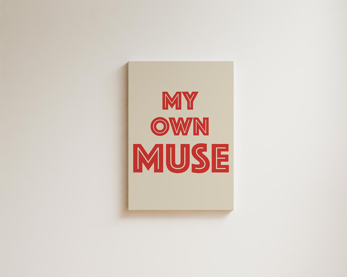 Mijn Eigen Muze Poster – modern portret kunstwerk van WallArtistic