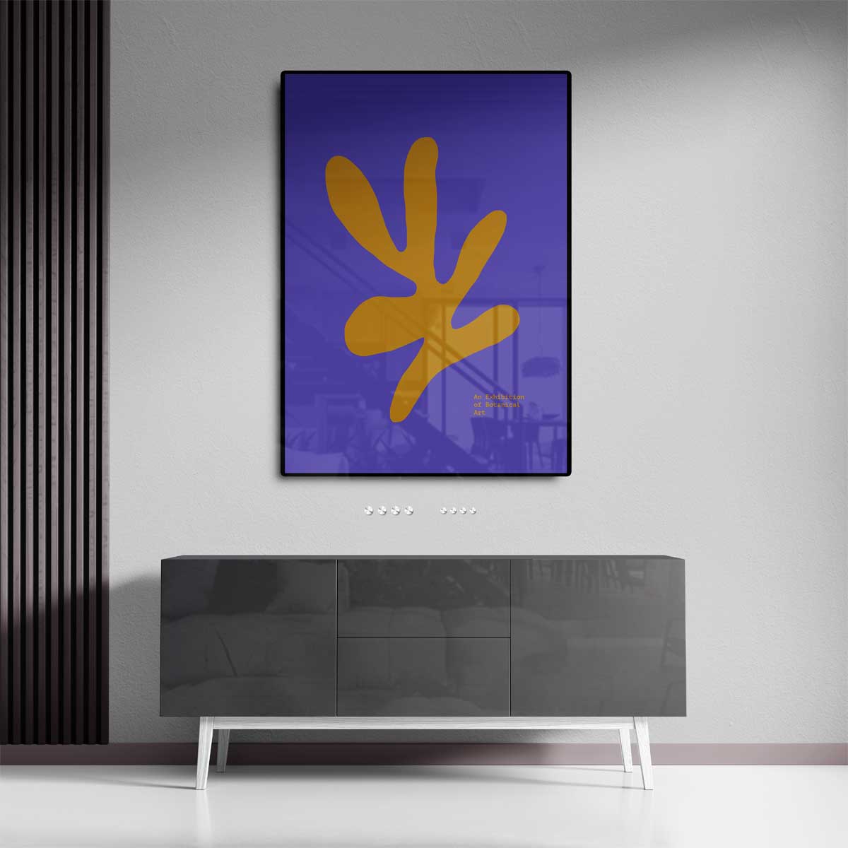 Abstracte Botanische Vormen – canvas wanddecoratie in portret formaat