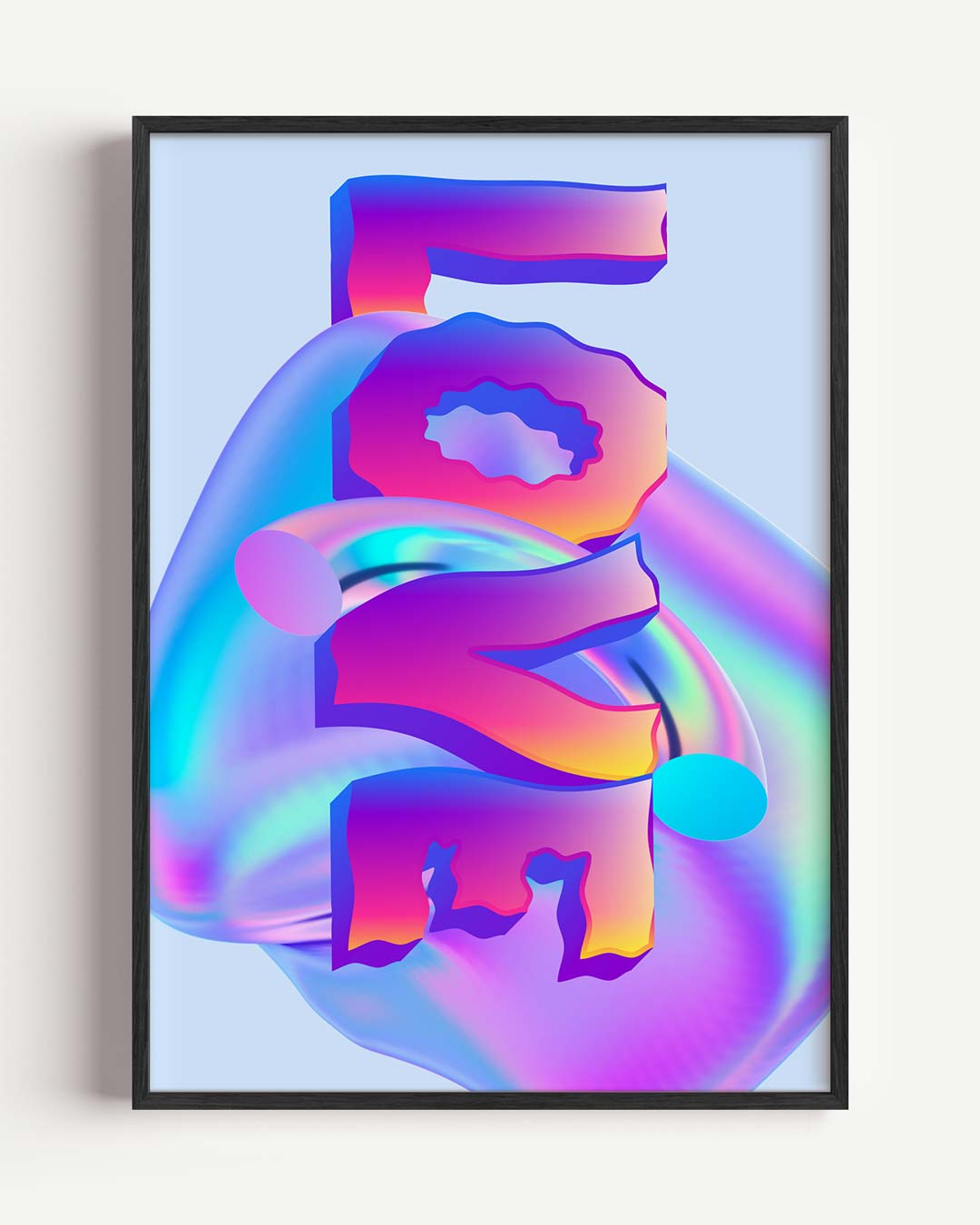 Kleurvolle Abstractie – zomer portret poster als wanddecoratie