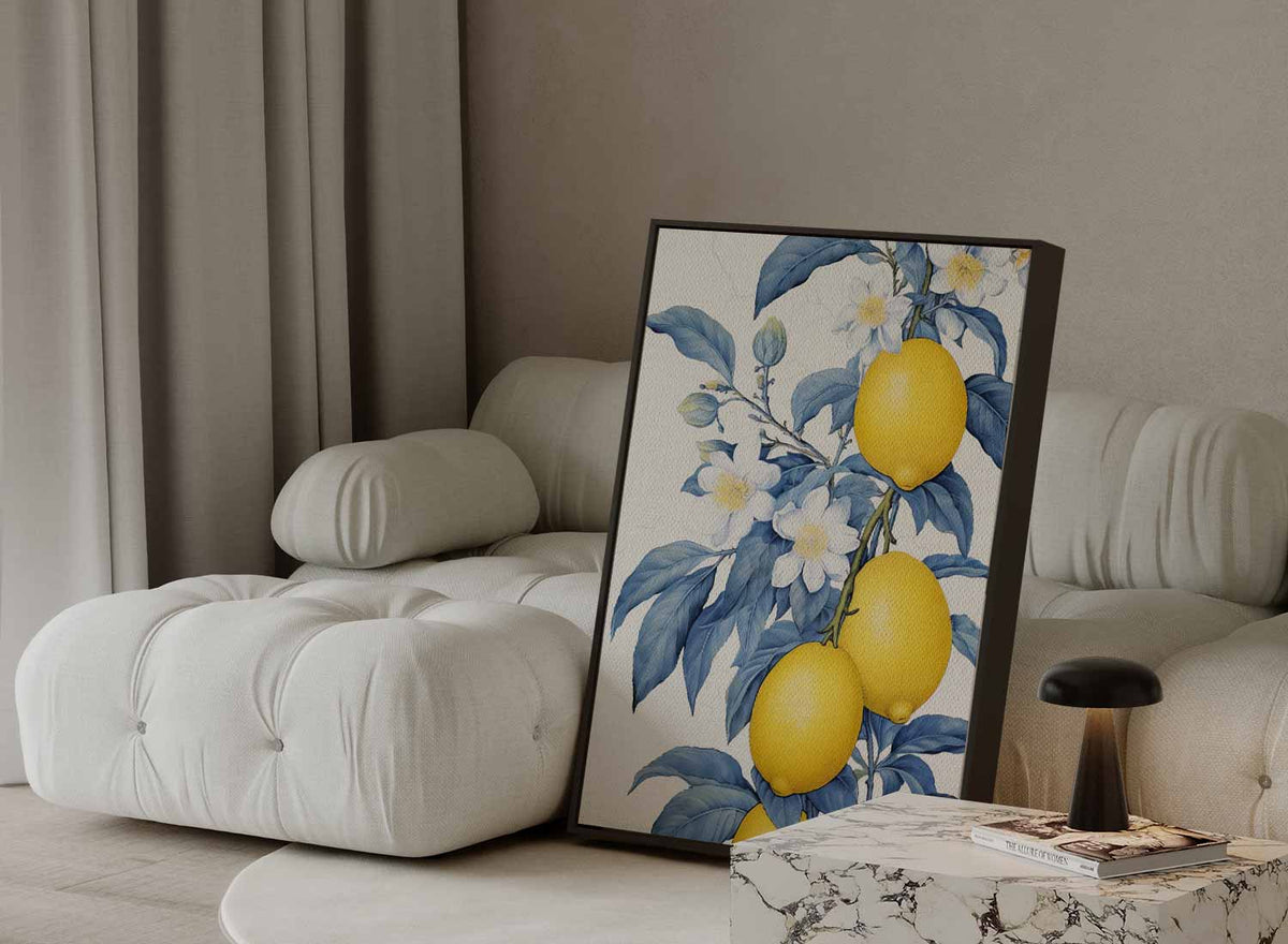 Frisse Citroen Bloesem – portret kunstwerk als wanddecoratie, afbeelding 13