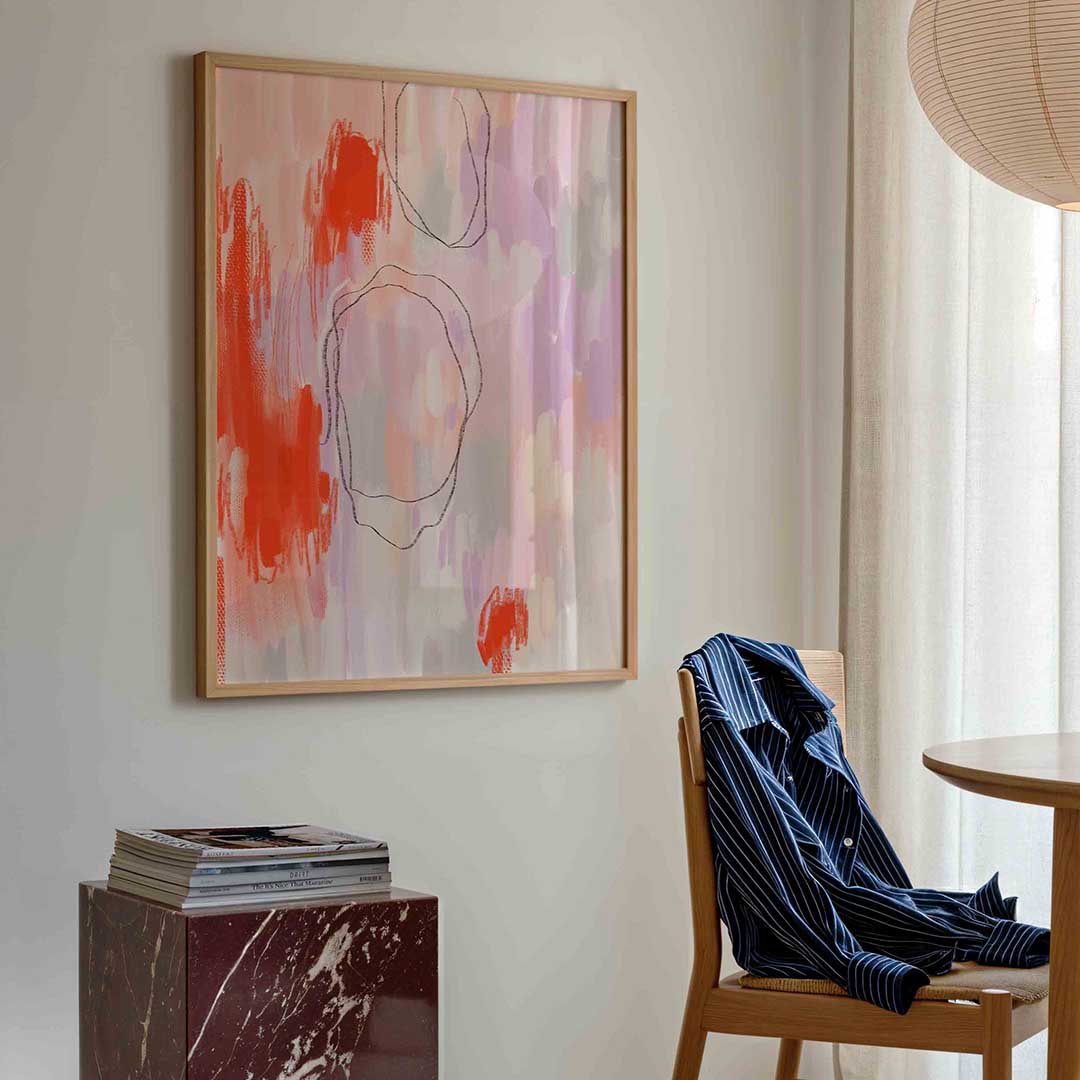 Abstracte vormen – kleurrijke illustratie poster in staand formaat