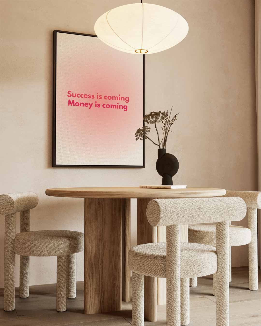 Positieve Toekomst Visie – kunstwerk met zwarte baklijst