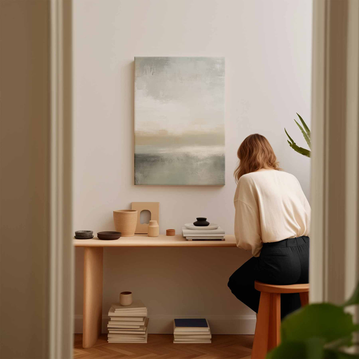 Rustgevende Horizon – portret kunstwerk als wanddecoratie, afbeelding 17