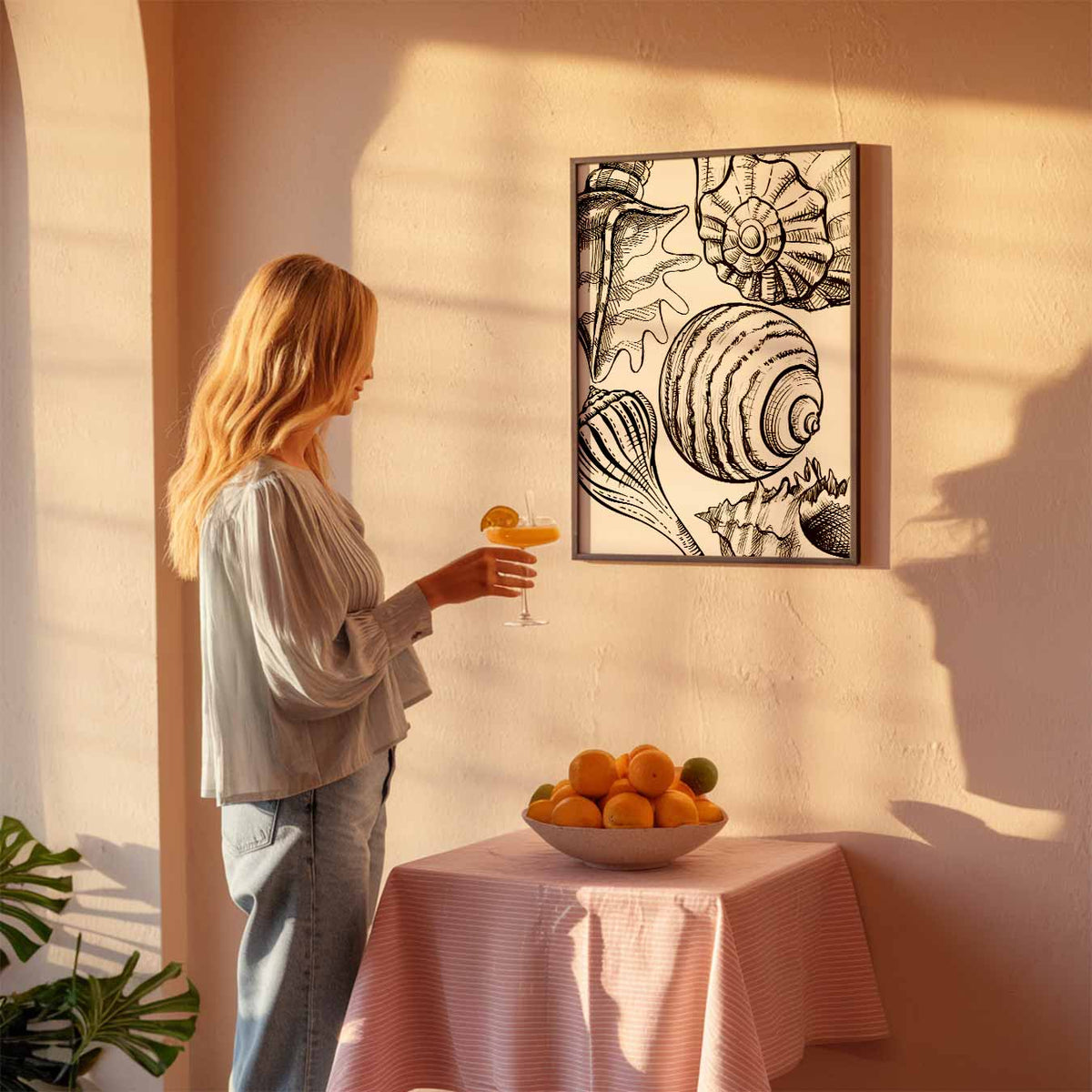 Schelpen Kunstposter – zeedierenposter als moderne staande wanddecoratie