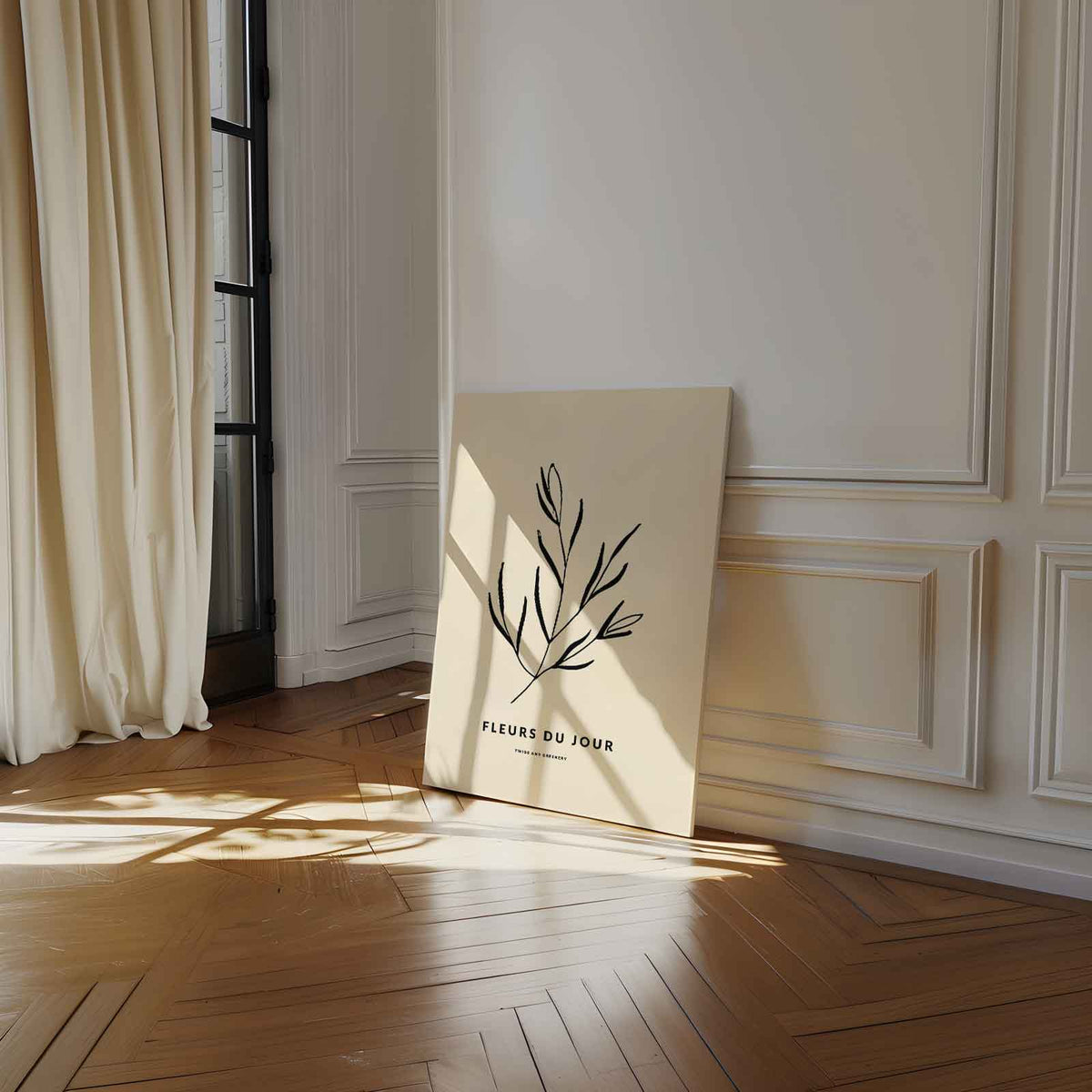 Natuurlijke Elegantie Poster – staand kunstwerk voor modern interieur