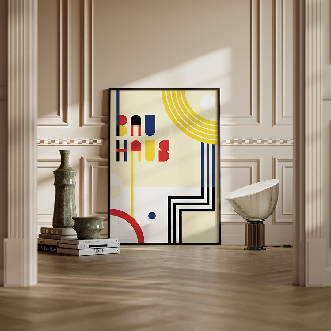 Vormen en kleurvlakken – moderne Bauhaus wandkunst als poster