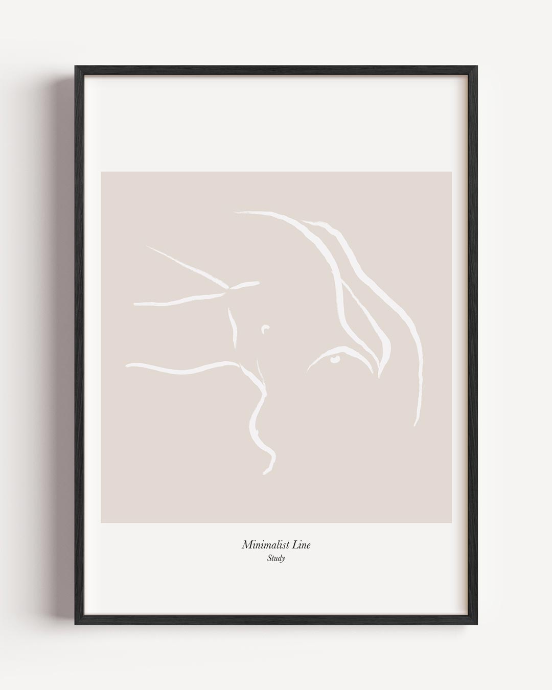 Minimalistische Lijntekening – lijntekening portret poster als wanddecoratie