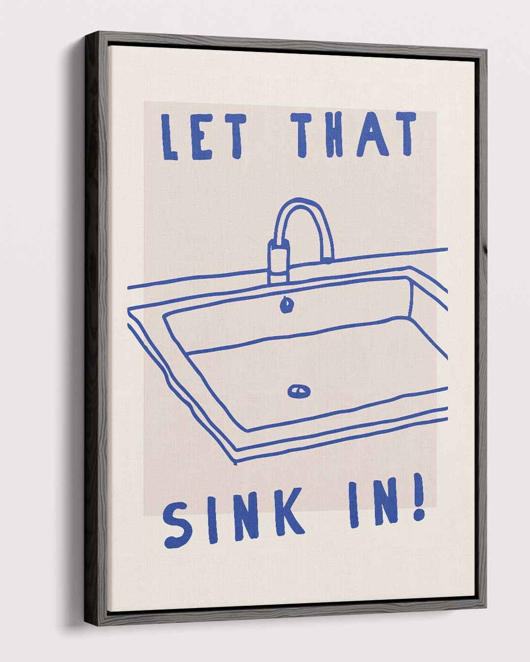 Humoristische Goochelende Gootsteen Print – dibond kunstwerk als wanddecoratie
