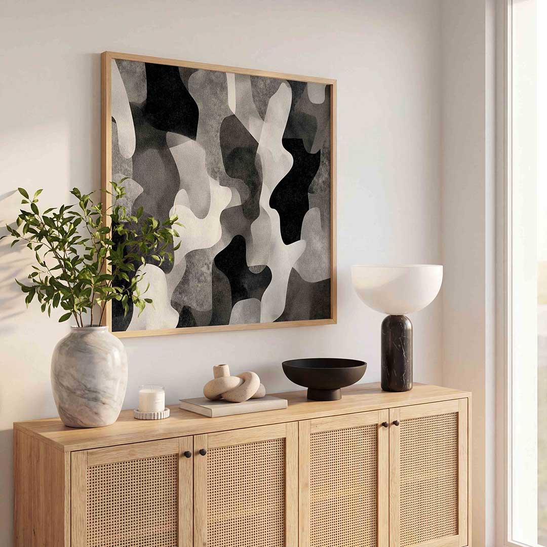 Abstracte vormen – abstracte wandkunst als vierkante poster