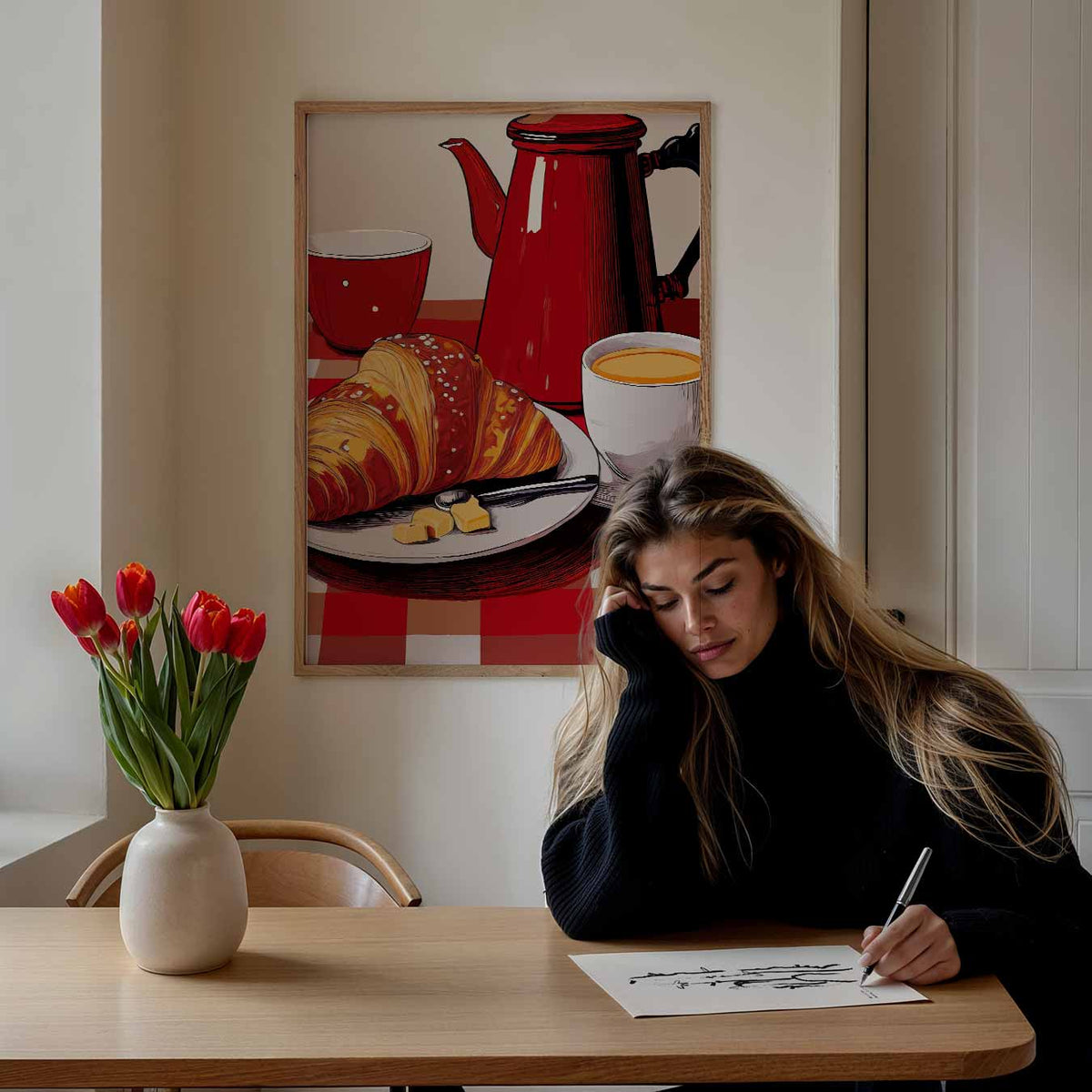 Franse Ontbijt Sfeerposter – keuken portret poster, afbeelding 7