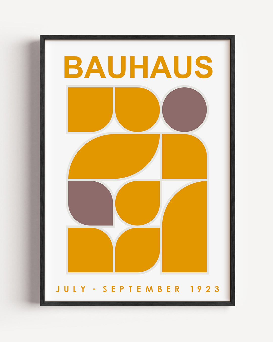 Vormen en vlakkenspel – staande Bauhaus poster als wanddecoratie