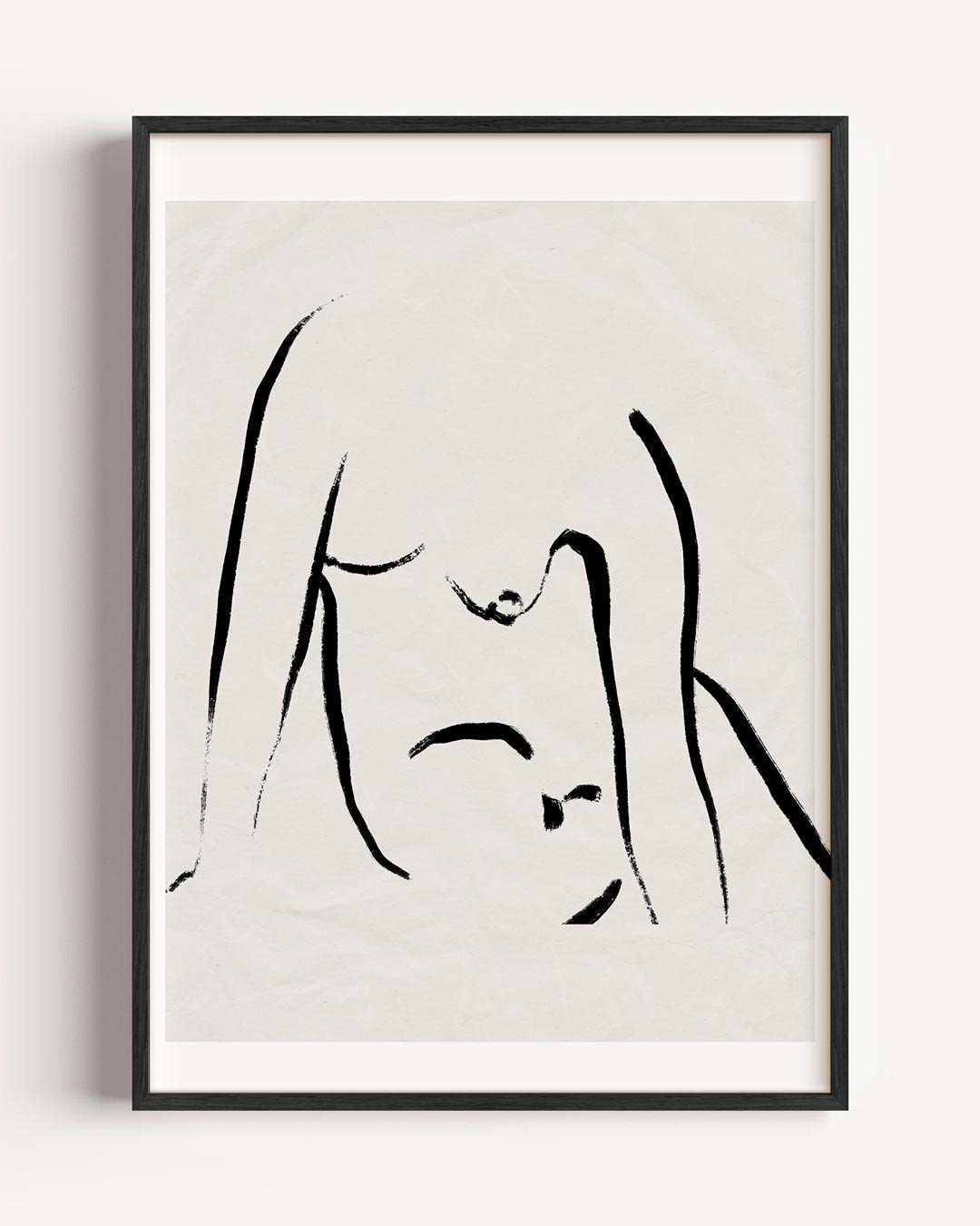 Minimalistische Lichaamsschets – lijntekening portret poster als wanddecoratie