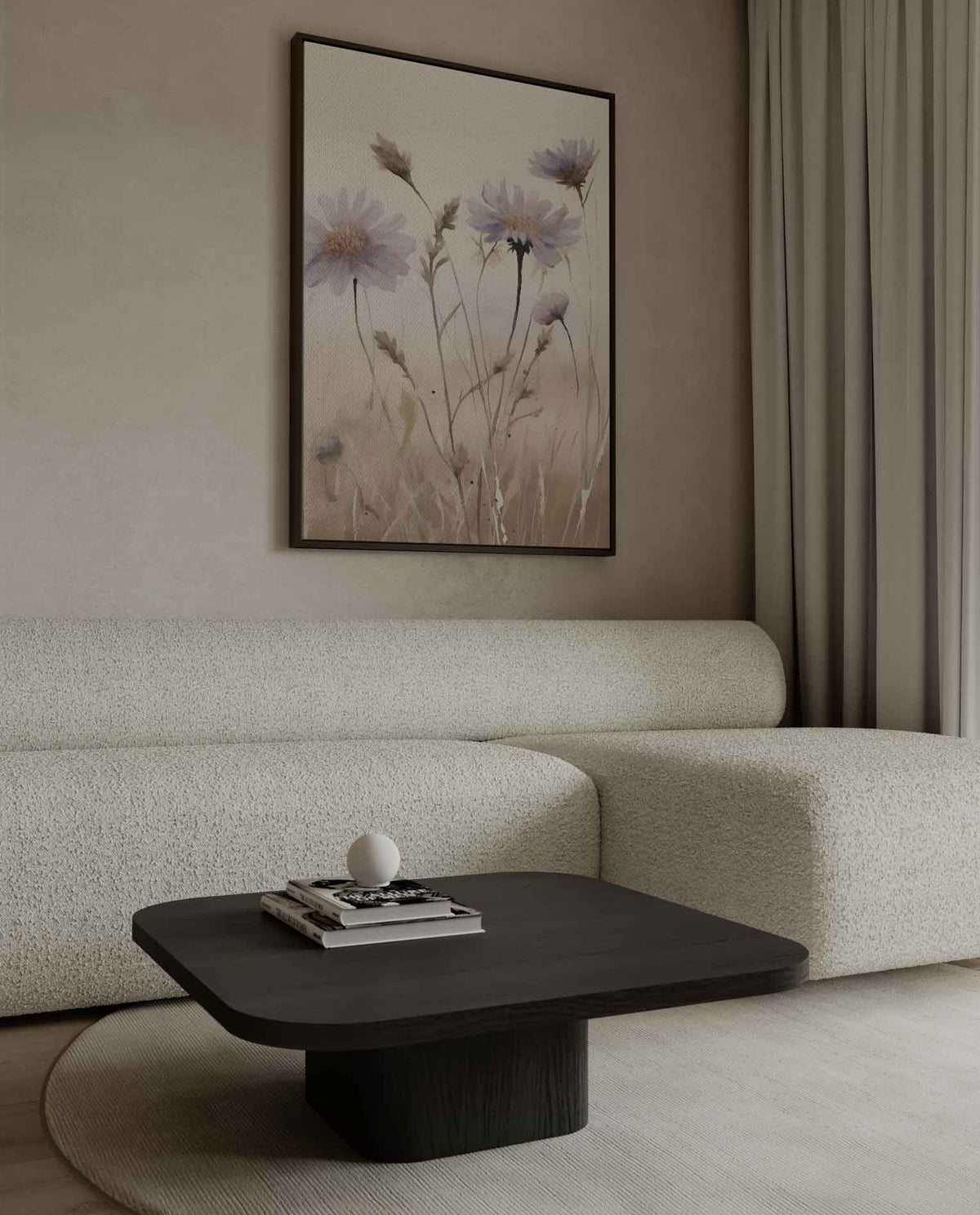 Zachte Bloemendroom – canvas kunstwerk als wanddecoratie