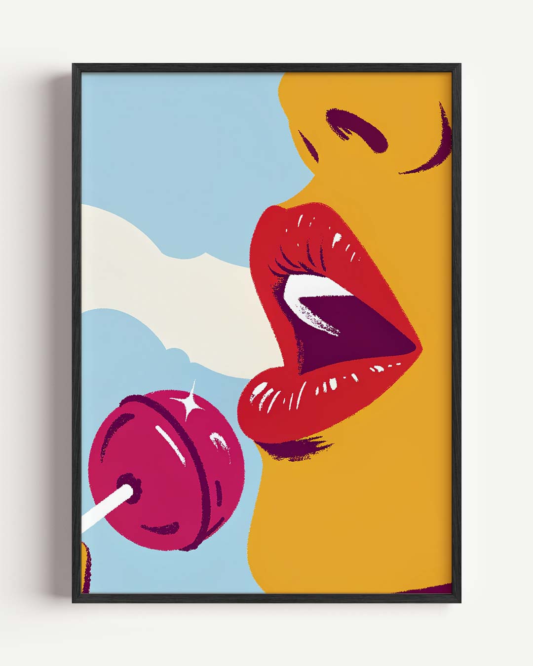 Verleidelijke Lolly Vrouw – zomer portret poster als wanddecoratie