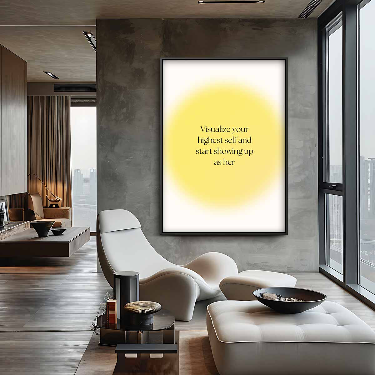 Inspirerend zelfportret quote – plexiglas wanddecoratie in portret formaat