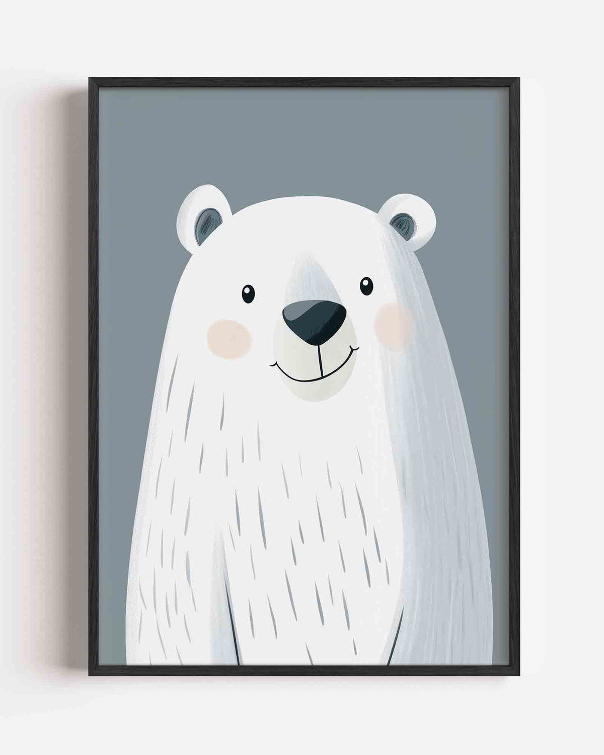 Witte beer – kids portret poster als wanddecoratie