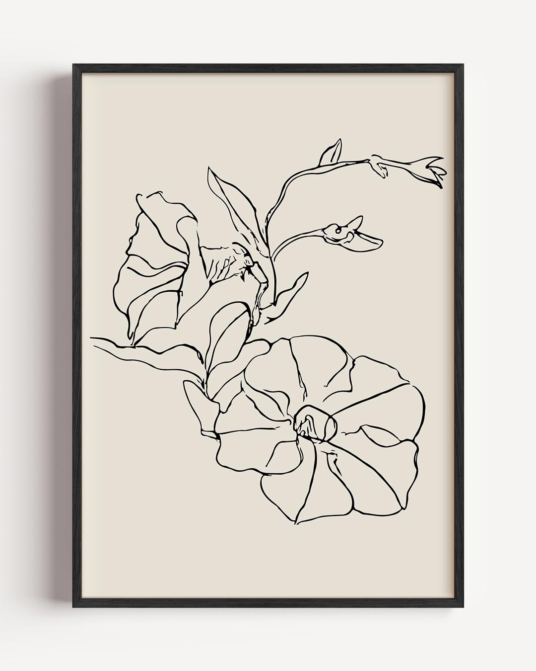 Minimalistische Bloemenillustratie – bloemen portret poster als wanddecoratie