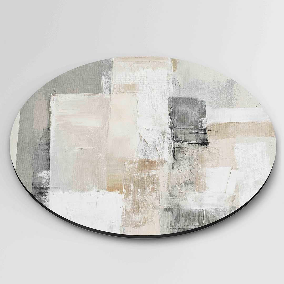 Abstracte vormen – abstracte wandkunst als muurcirkel van WallArtistic