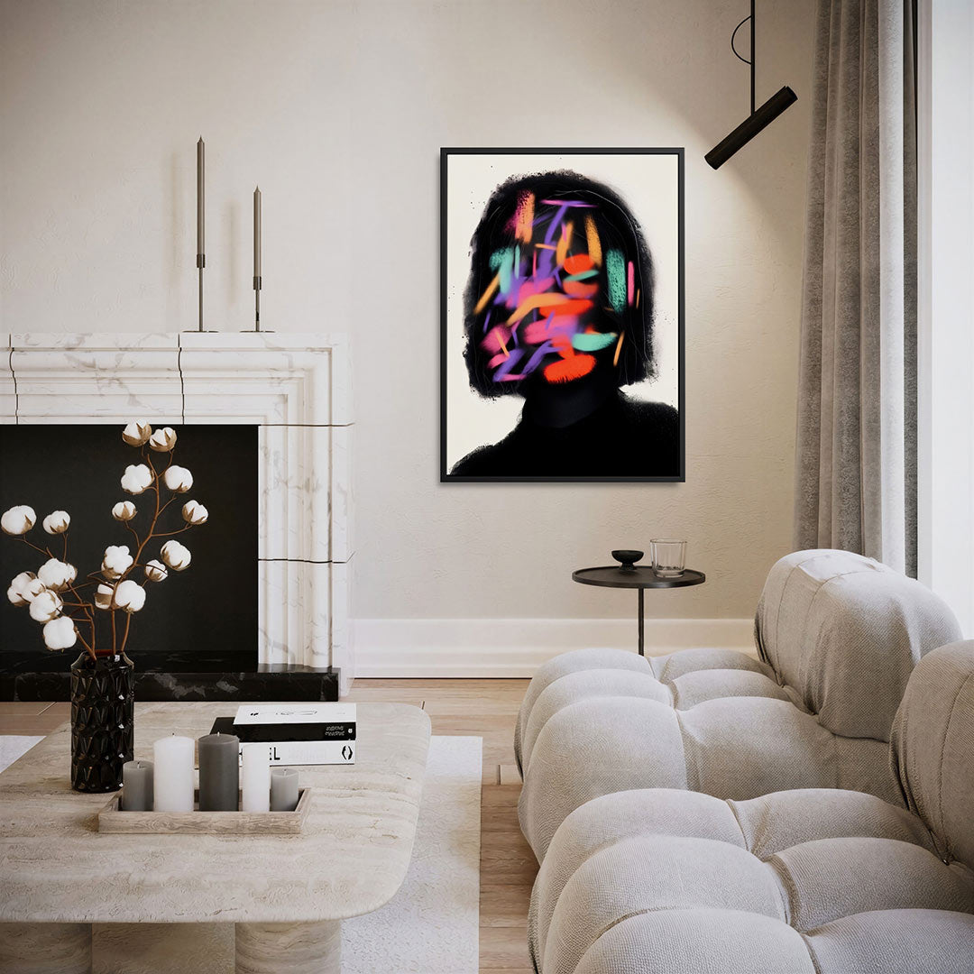 Kleurrijke vormen – moderne staande wandkunst