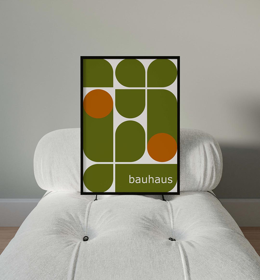 Vorm en kleur – moderne Bauhaus wandkunst als poster