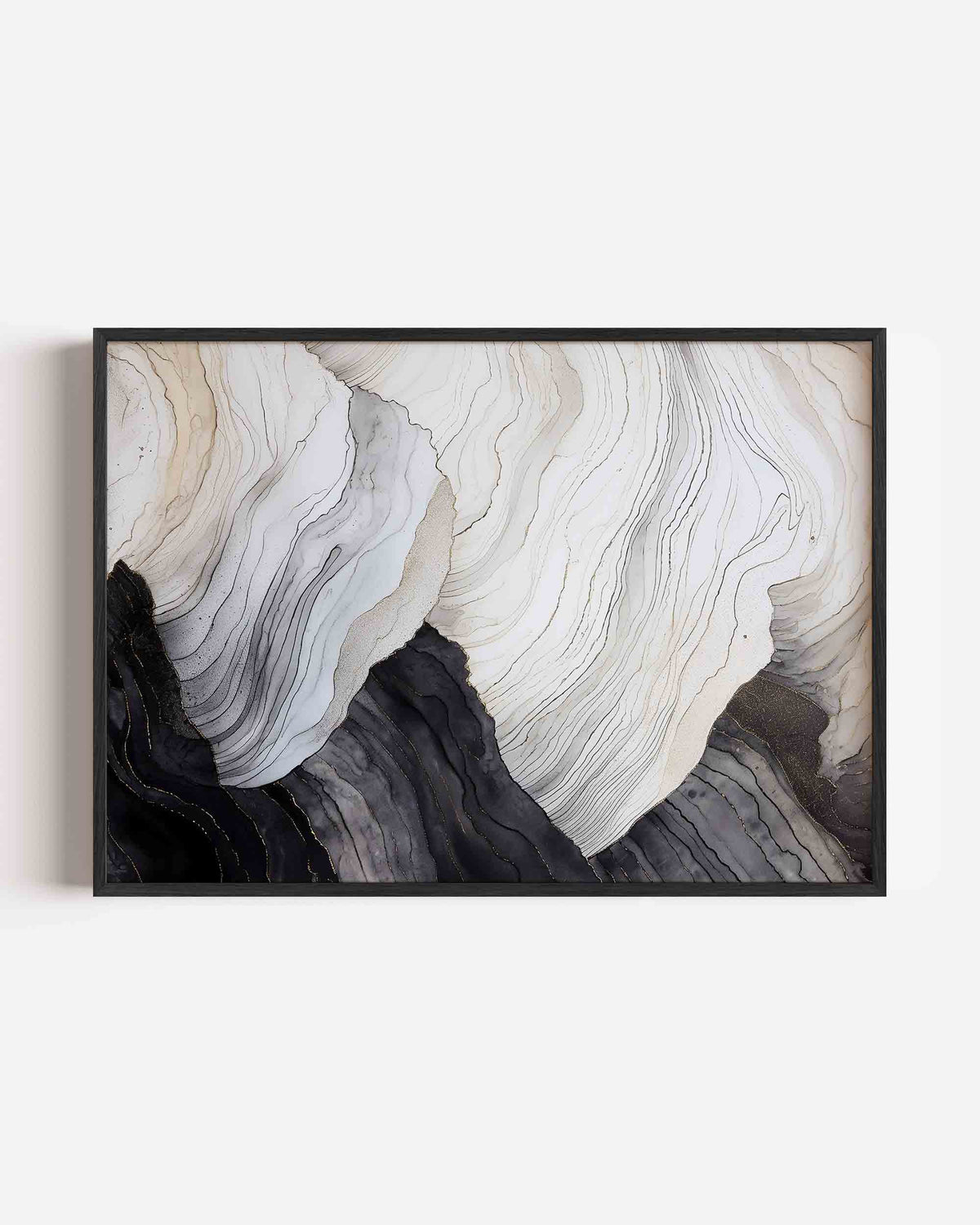 Golvende lijnen – abstracte landscape poster als wanddecoratie