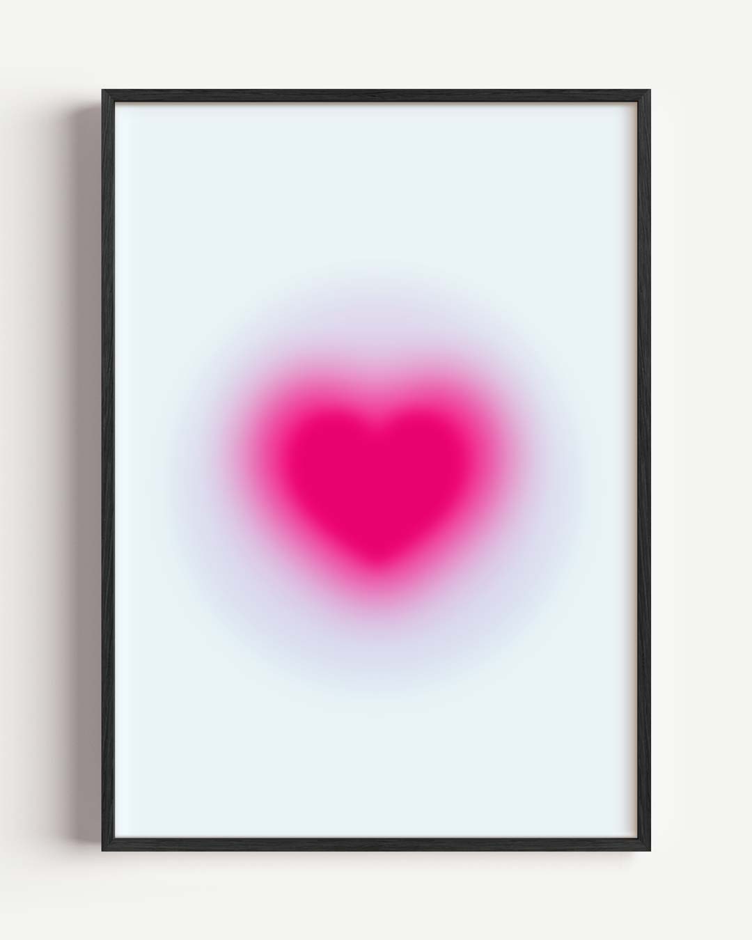 Zachtroze Hart – mindful portret poster als wanddecoratie