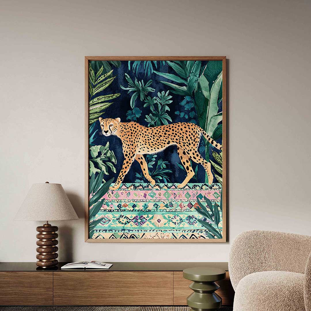 Luipaard in jungle – dieren poster in staand formaat